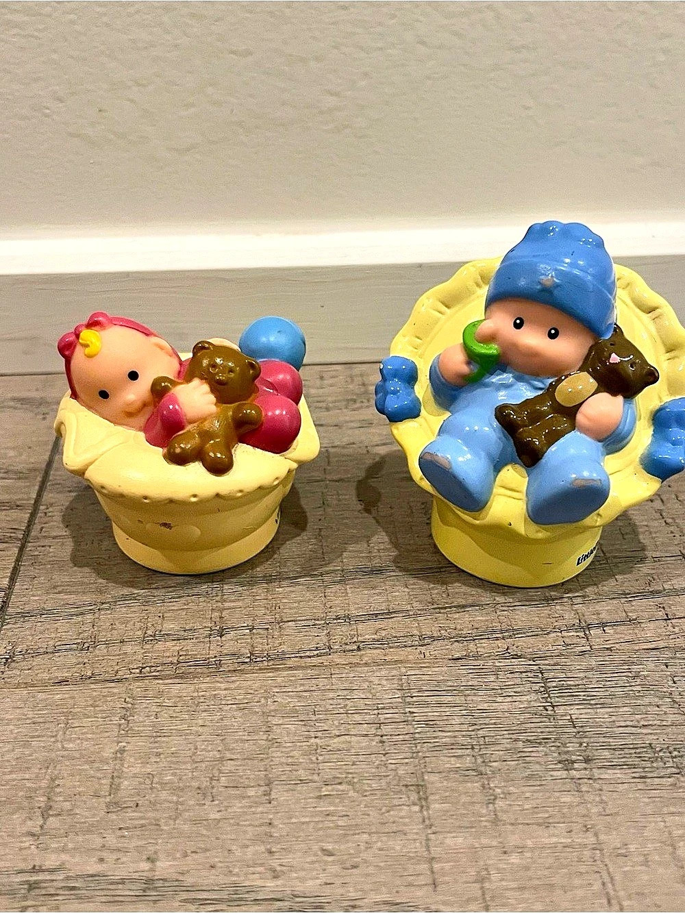Fisher Price Little People Baby Girl & Baby Boy figures